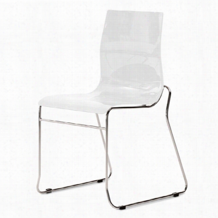 Domitalia Gel-t Stackable Dining Chair In White