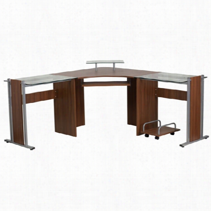 Flsh Furniture 95 Corner Desk In Brown