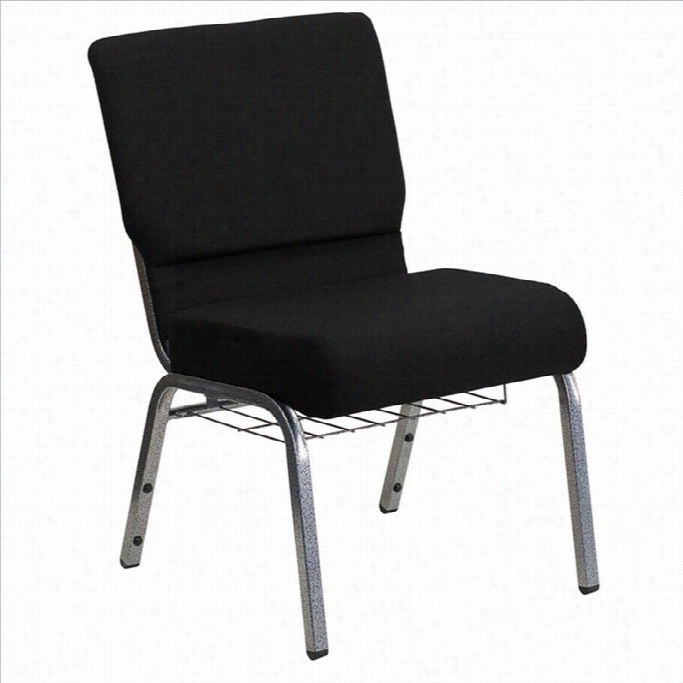 Flasj Furniture Hercules Church Stacking Seat Of Justice In Silver And Black