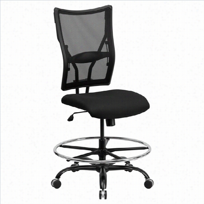 Flash Equipage Hercules Mesh Drafting Chair In Black