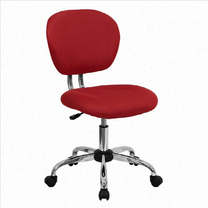Flash Furniture Miid-back Mesh Ts K Office Chair In Red