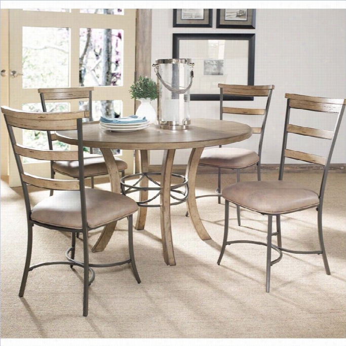 Hillsdal Echarleston 5 Pc Round Wood Dining Sset