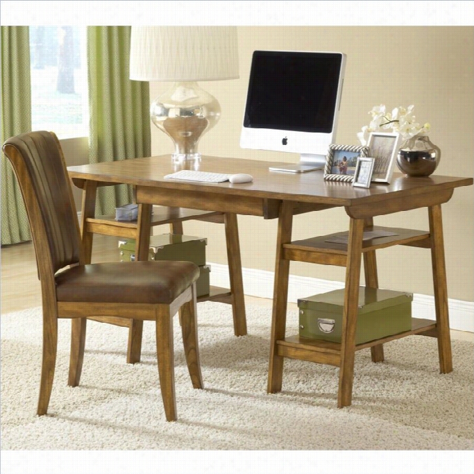 Hillsdale Park Glen Computer Desk And Chairman In Medium Oak