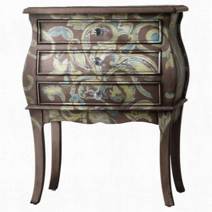 Hooker Furniture Me Lange Paisley Accent Breast In Woodsy Brosn Painted