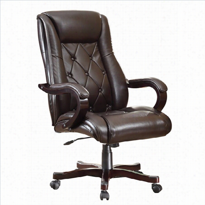 Inspired By Bassett Cchapman Executiv Office Chair In Espresso Finish