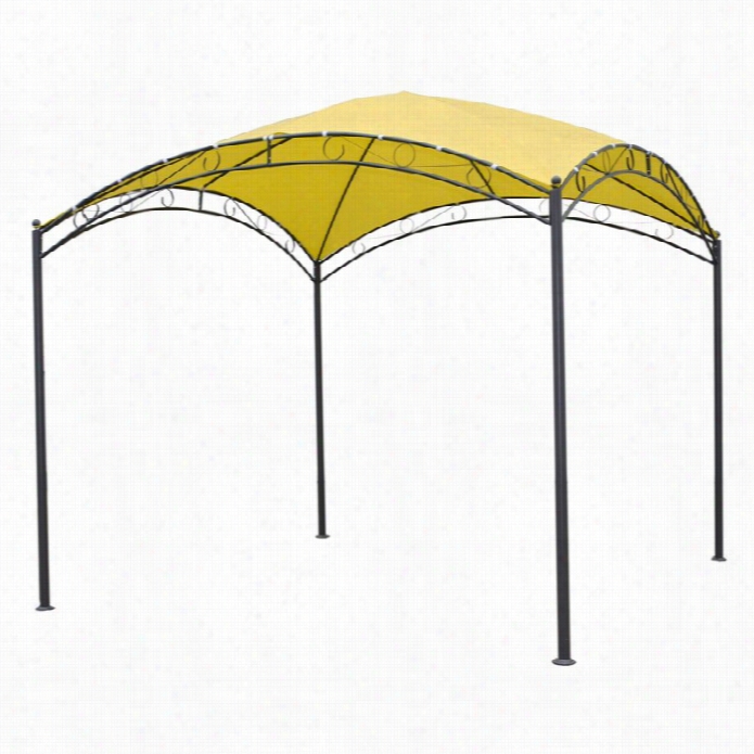 International Caravan Catalina Dome Top Outdoor Gazebo In Lenon Yellow