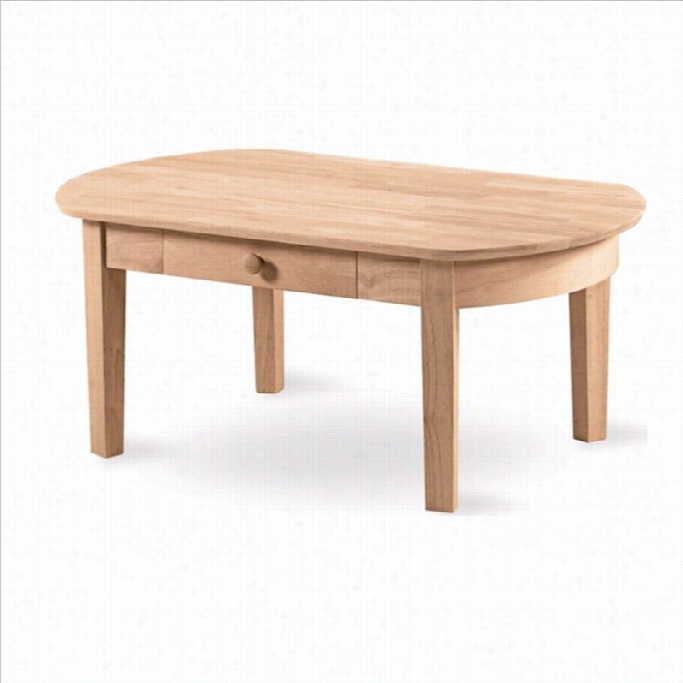 International Concepts Incomplete Phillips Oval Coffee Table