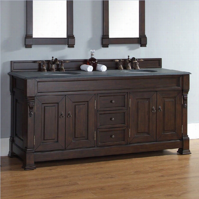 James Martin Brookfield 72 Double Baathroom Vanity In Burnished Mahogany