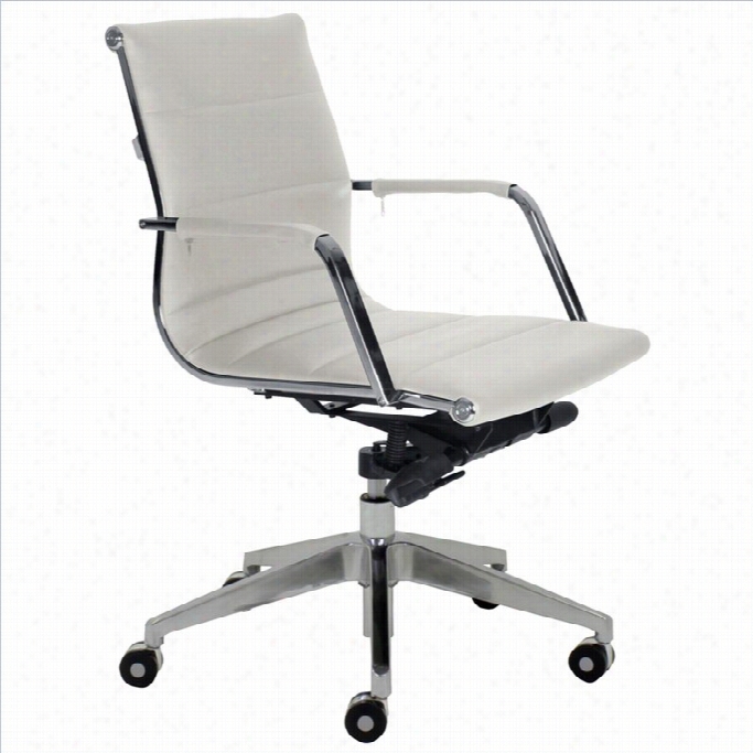 Jesper Charge Sofia Low Back Offie Chair In White W Casters