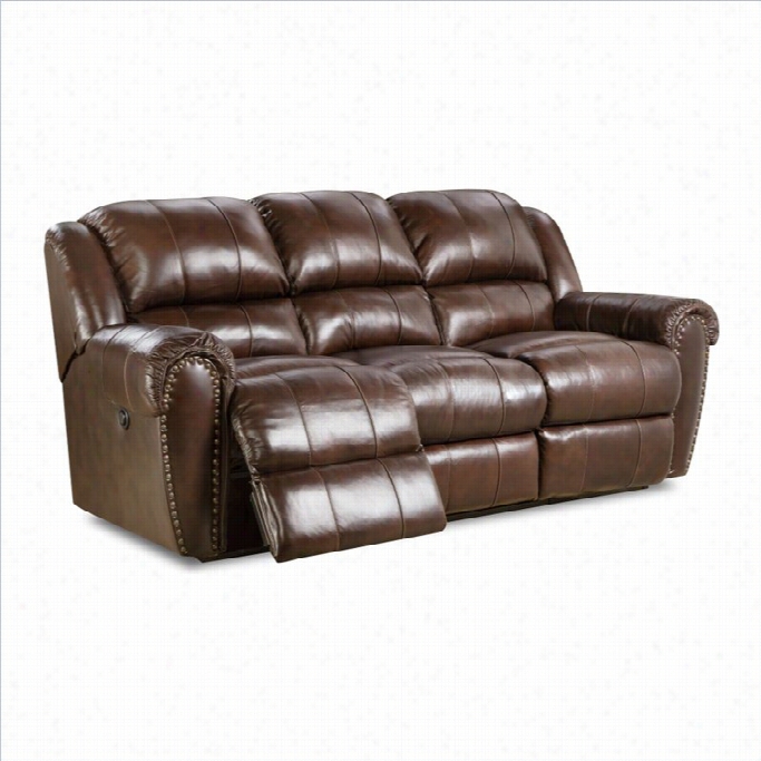 Lane Furniture Summerlin Plwer Double Reclinign Sofa In Tri-tone Brown