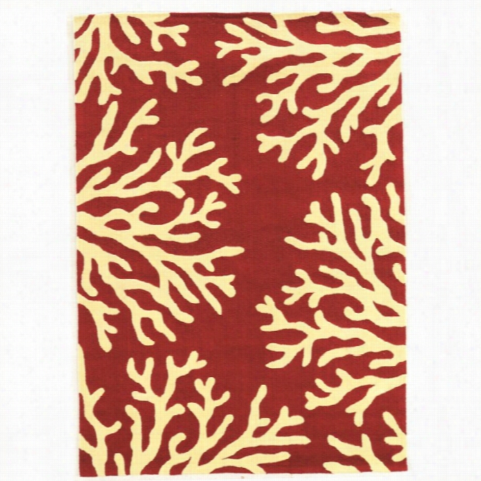 Linon Le Soleil 8' X 10' Hand Tufted Rugs In Rust And Ivory