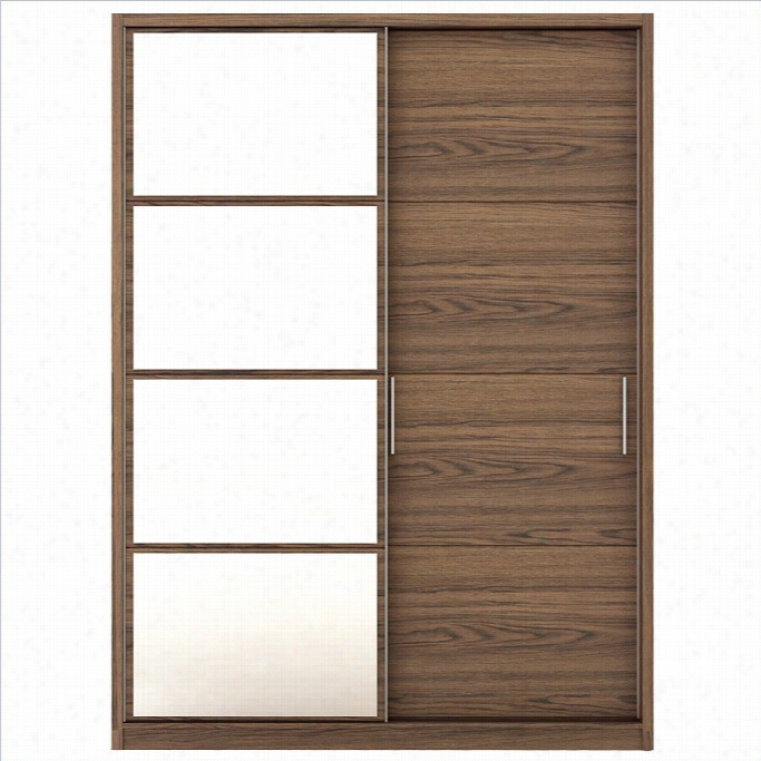 Manhattan Comfort Bellevue 2-doors Wardrobe I Nchocolate