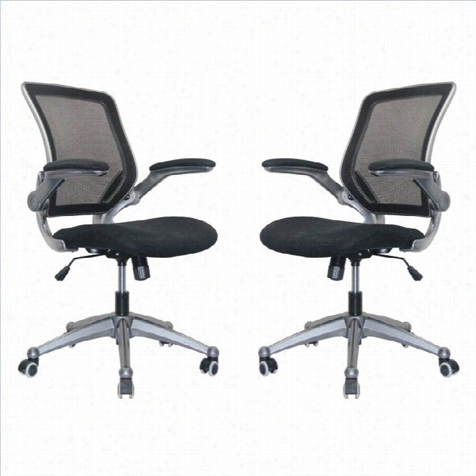 Manhatatn Comfprt Henderson Office Chair In Black (set Of 2)