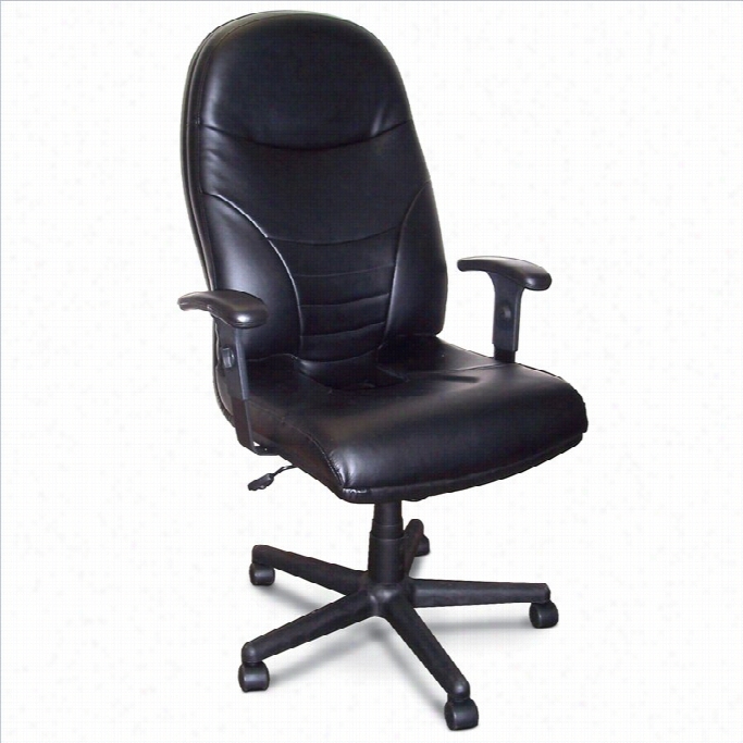 Mayline Comfort Excutive High Back Office Chair In Blcak Leather