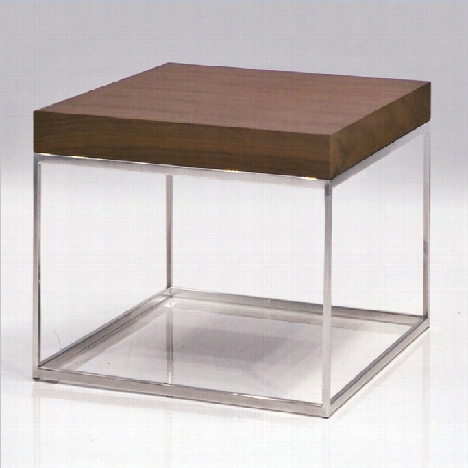 Mobital Kubo End Table In Natural Walnut