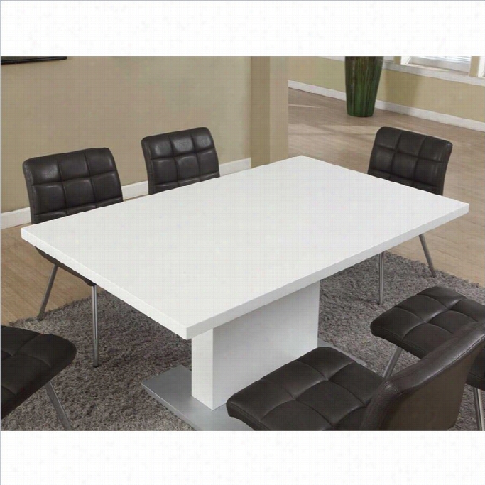 Monarchd Ining Table In Glossy  White