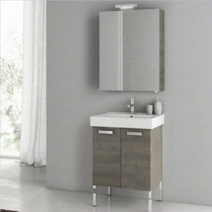 Nameek's Acf Cubical 22 Tsanding Bathroom Vanity Set In Grey Oak Senlis