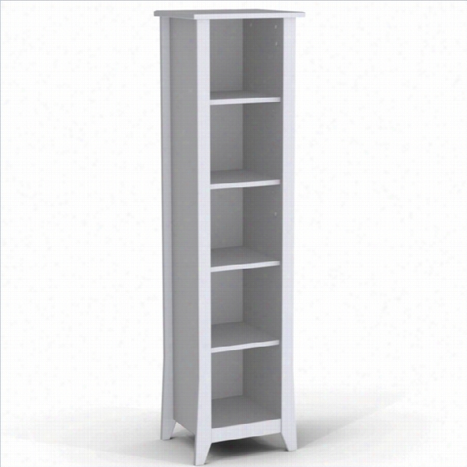 Nexera Vice Versa 60 Slim Bookcase In Whti