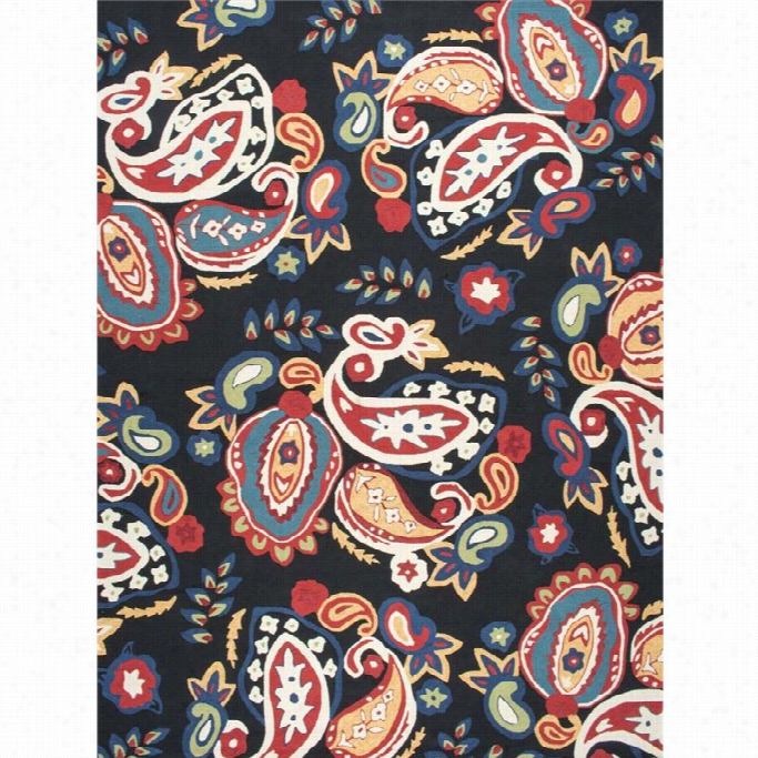 Nuloom 5' X 8' Hand Hooked Ferdinand Indoor And Outdooor Rug In Black