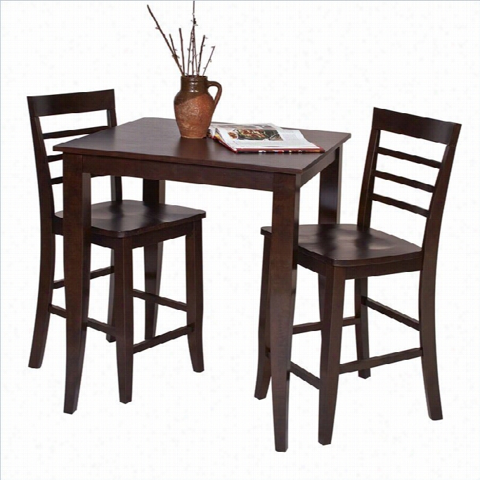 Offfice Satr Jamestown 3 Piece Pub Set In Espresso