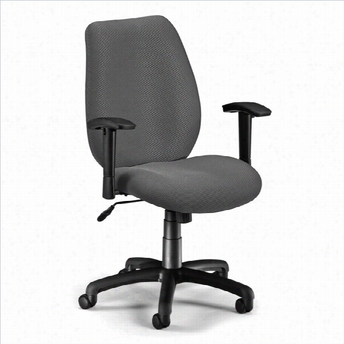 Ofm Ergonomicmanager's Office Chair With Adjustable Weapons In Graphite