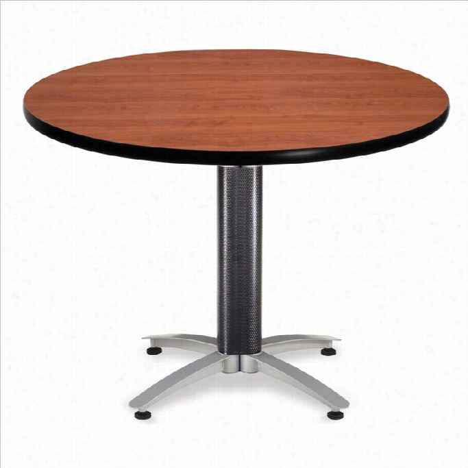 Ofm Mesh Base 42 Round Stand  In Cherry