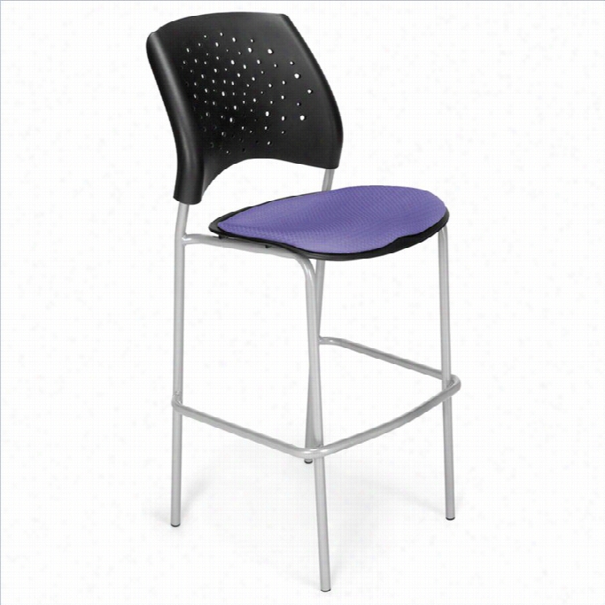 Ofm Star 31.25 Silver Stool In Lavender