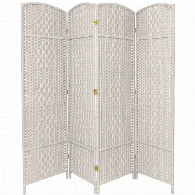 Eastern 4 Pan El  Iamond Weave Fiber Room Divider Inw Hite