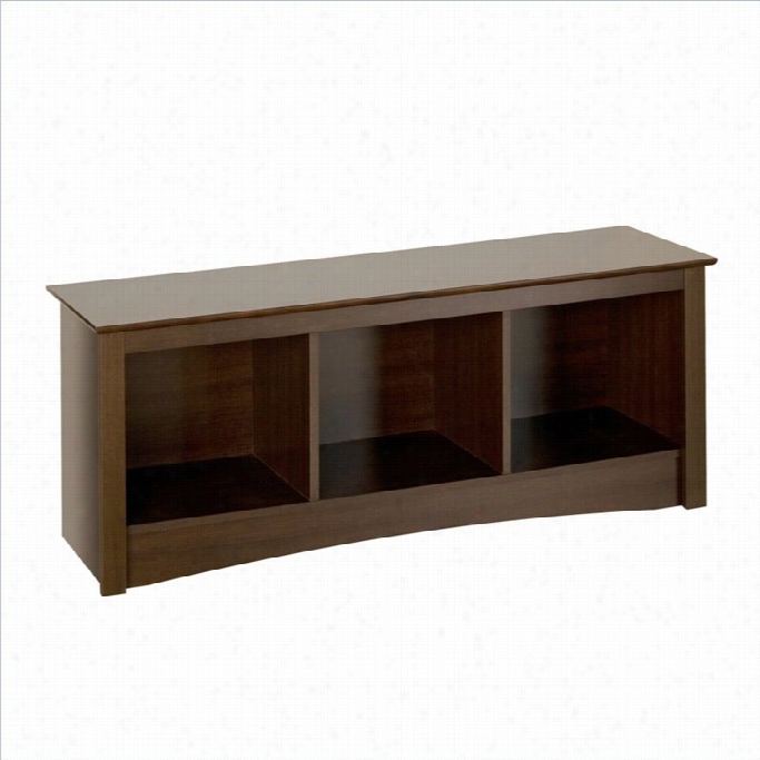 Prelac Freont Espresso Cubbie Storage Bench