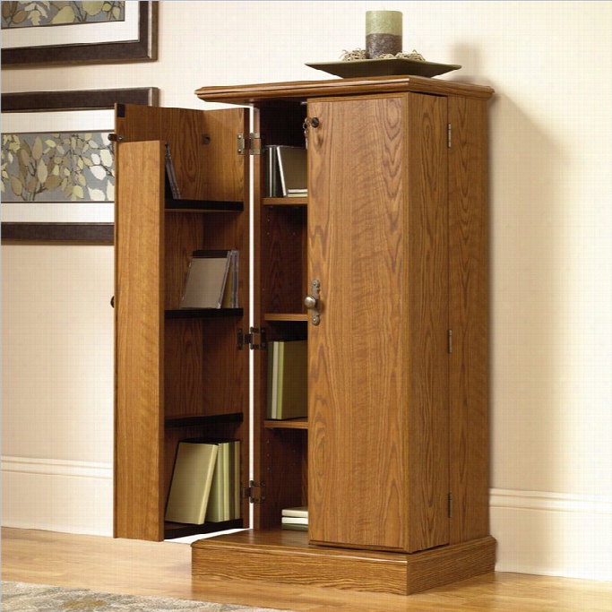 Sauder Orchard Hhills 44 Multimedia Storage Cabinet In Carolina Oak