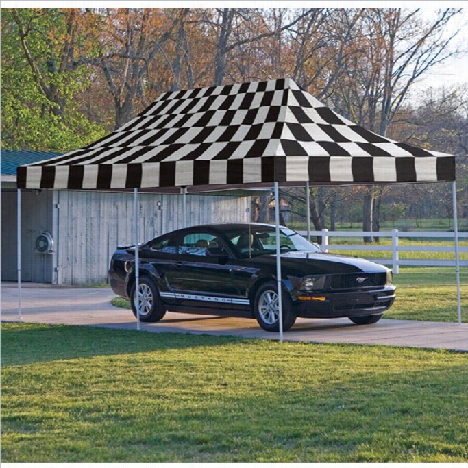 Shelterlogic 10'x20' Pro Popup Canopy Straight Leg With Cover In Checker