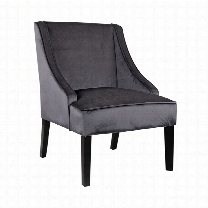 Sonax Corliving Antonio Soft Cacent Swayback Chair In Gray