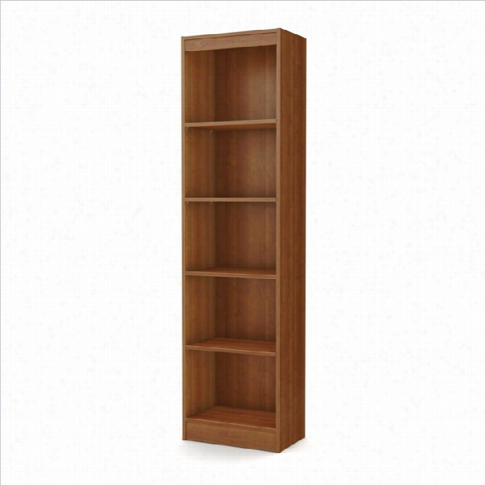 South Shore Axess 5-shelf Narrow Bookcase In Morgan Cherry