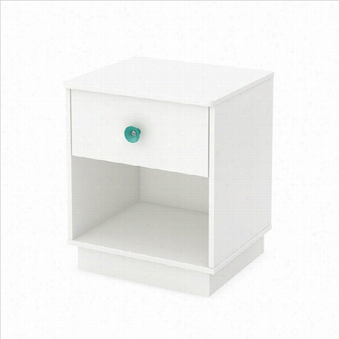 South Shore Little Monsters Drawer Night Stand In Pure White