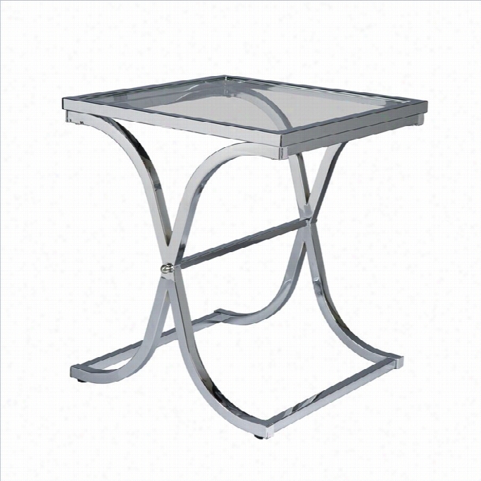 Southern Enterprises Fashion Chrome End Table