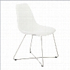 Eurostyle Anahita Dining Chair in White Polyurethane Brushed Stainless Steel