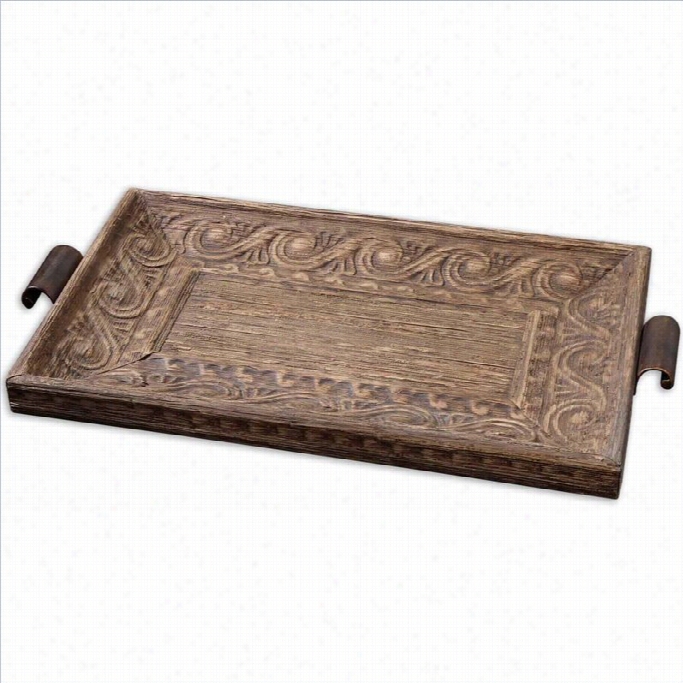 Uttermost Camillus Wood Framed Decora Tive Tray