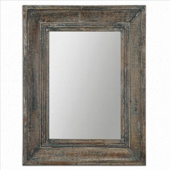 Uttrekstmissoula Small Wall Mirror In Distressed Blus Green