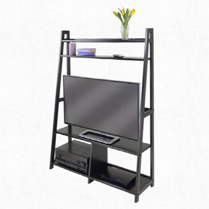 Winsome Adam Tv Difficulty A-frame With Shelves In Black