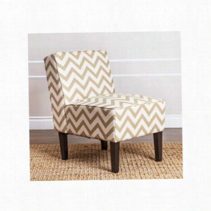 Abbyson  Living Fiona Chevron Fabric Accent Chair In Gold