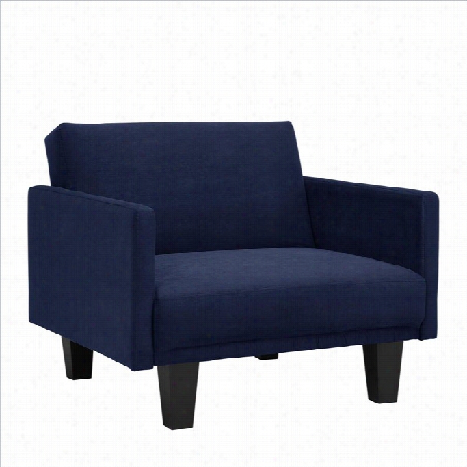 Ameriwood Metro Microfiber Branch Chair In Navy Blue