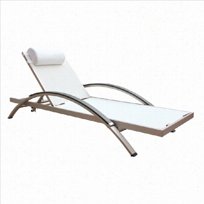 Boraam Fresca Outdoor Loungee Chair In White Fabric (set Of 2)
