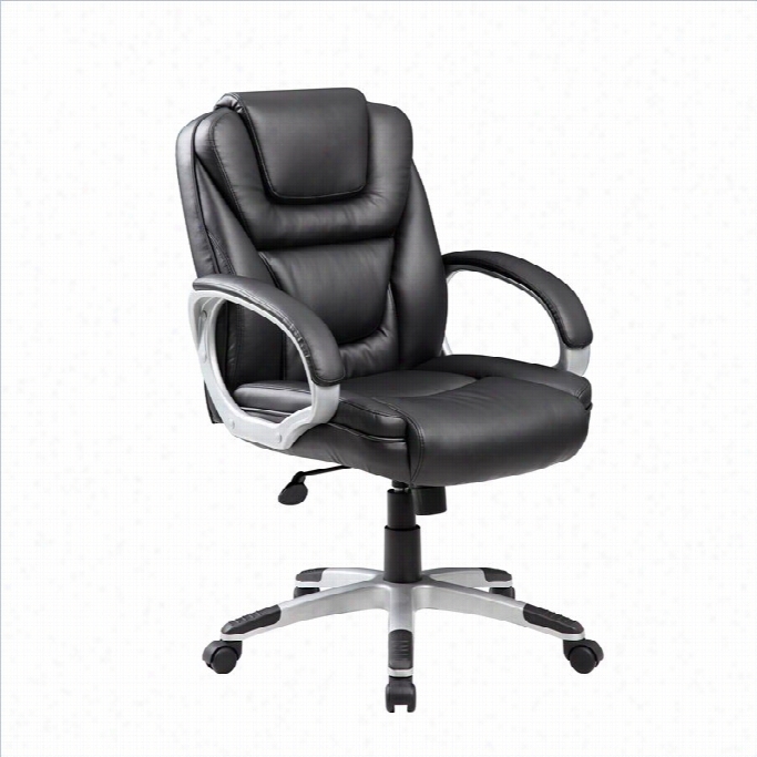 Boss Office Mid Back Upholstered Executive Office Chair Inblack
