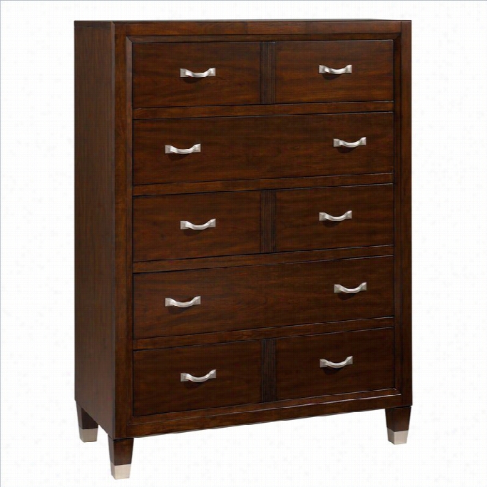 Broyhill Eastlake2 5-drawerr Chest In Warm Brown Cherry