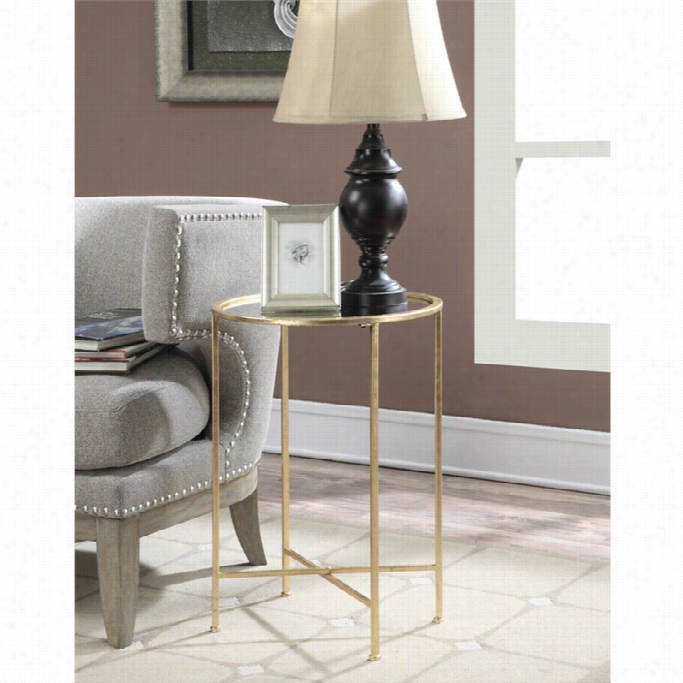 C0nvenience Concepts Gold Coast Julia Mirrored End Table In Gold