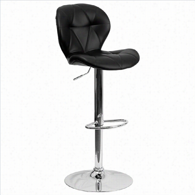 Flash Furniture 25 To 33 Adjustable Bar Stool In Black