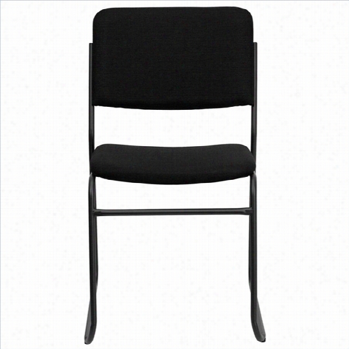 Flash Furniture Hercules Series Stacking Chair With Sled Base In Black