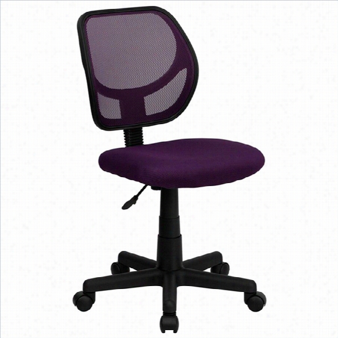 Flashf Urniture Mif-back Purple Mesh Task And Computer Offie Chair