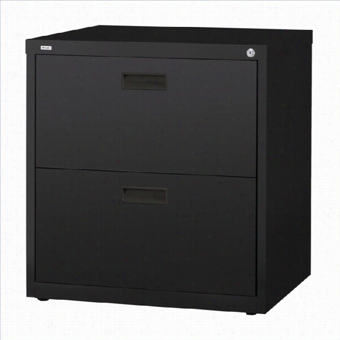 Hirsh Industtries 1000 Series 2 Drawer Lateral Fie Cabinet In Black