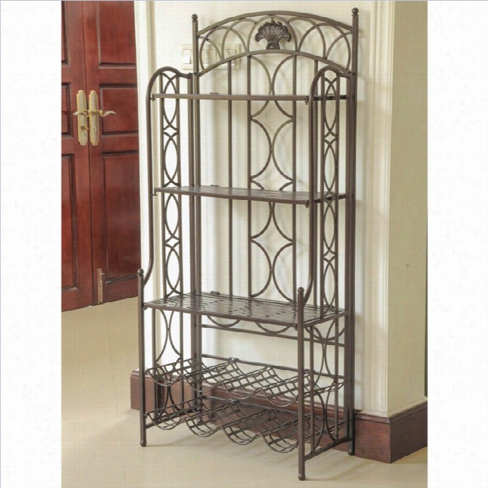 International Caravan Mandalay 5 Tier Bakers Rack In Matte Brown